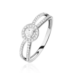 Bague Solitaire Cyranne Or Blanc Diamant
