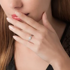 Bague Solitaire Cyranne Or Blanc Diamant