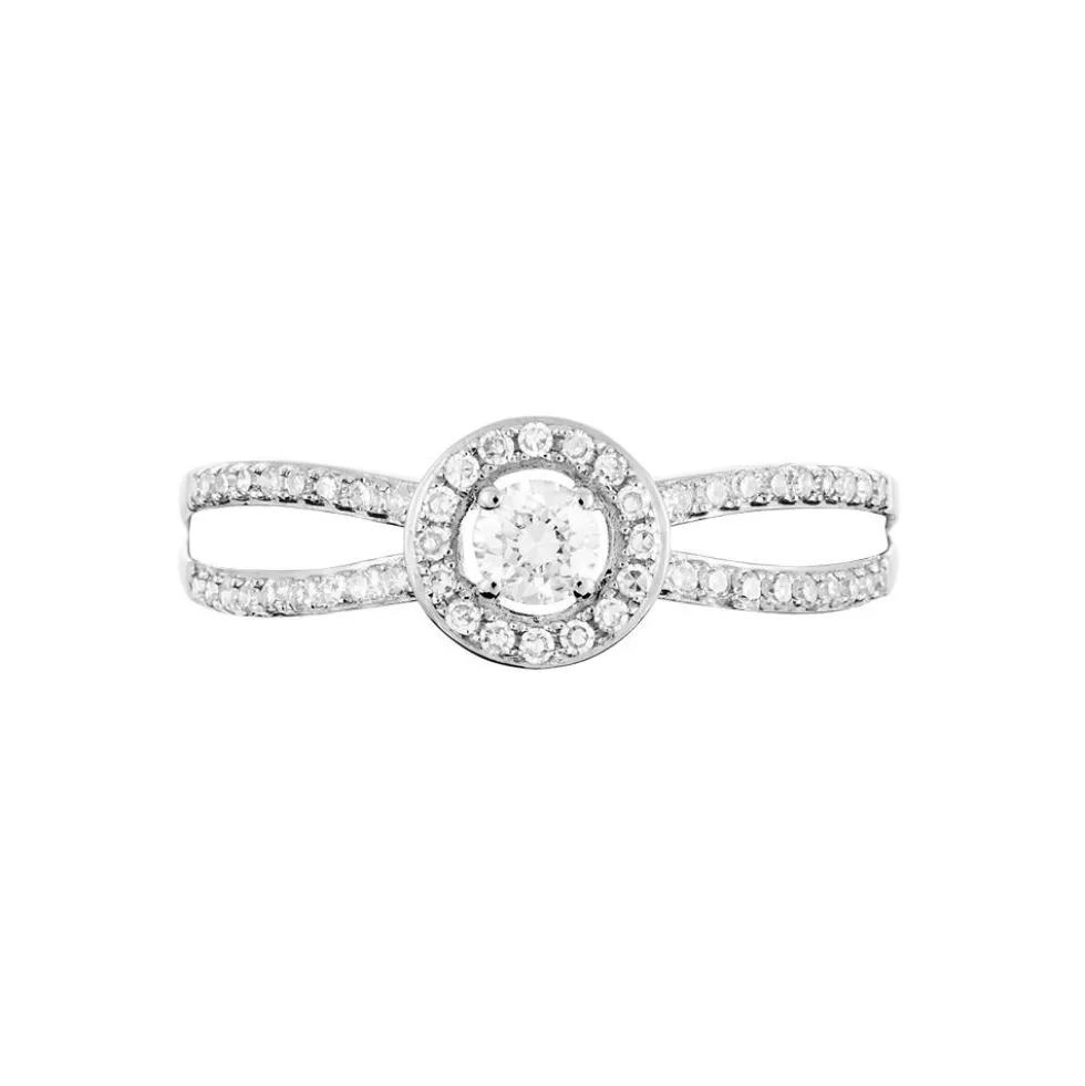 Bague Solitaire Cyranne Or Blanc Diamant