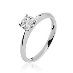 Bague Solitaire Dream Or Blanc Diamant