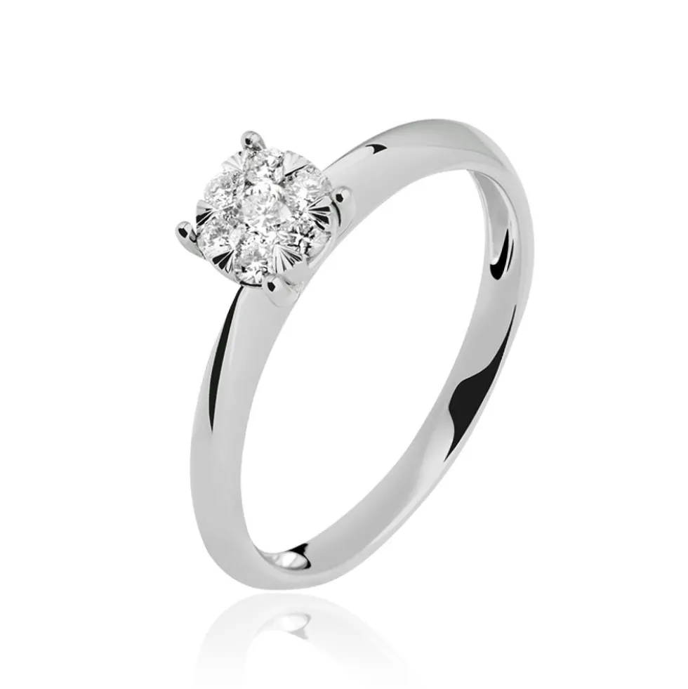 Bague Solitaire Dream Or Blanc Diamant