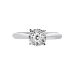 Bague Solitaire Dream Or Blanc Diamant