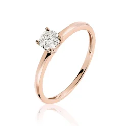 Bague Solitaire Dream Or Rose Diamant