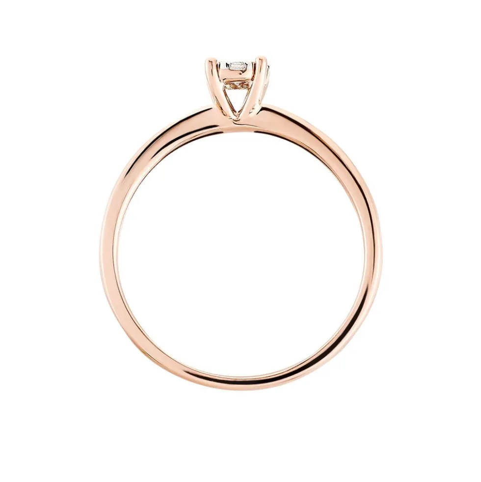 Bague Solitaire Dream Or Rose Diamant