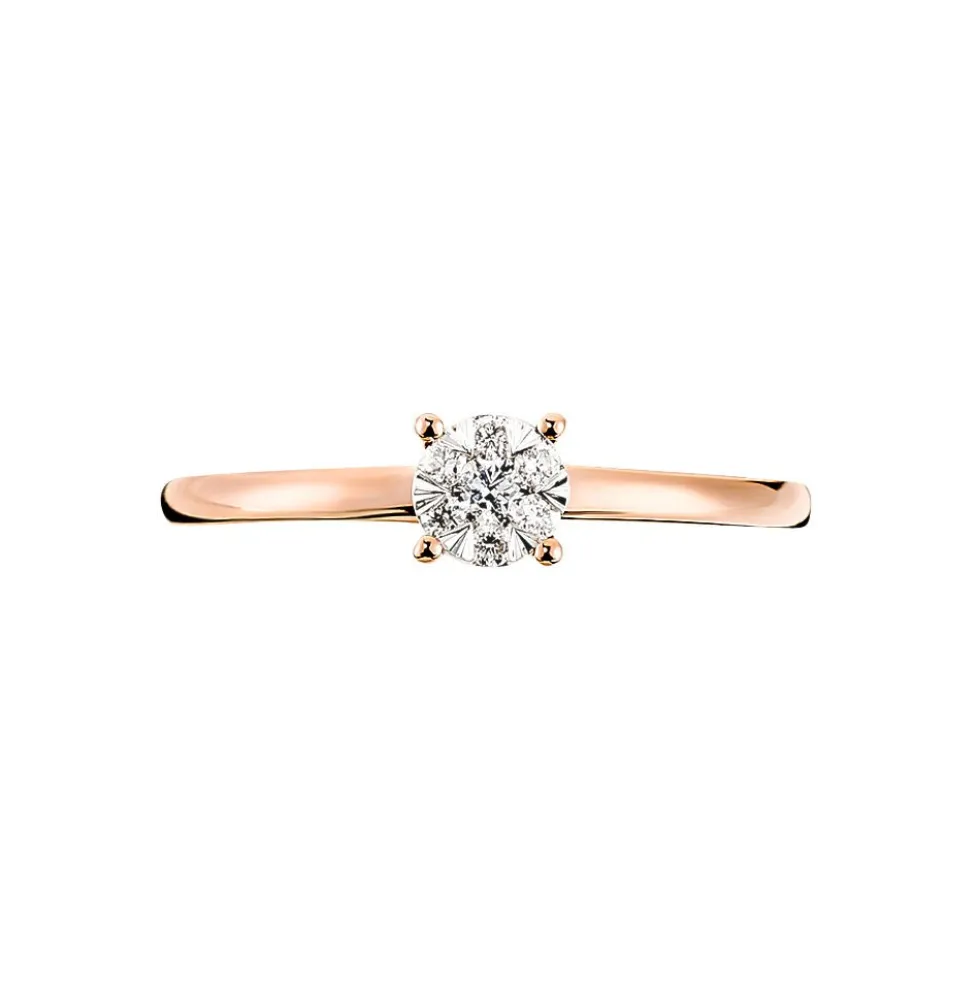 Bague Solitaire Dream Or Rose Diamant