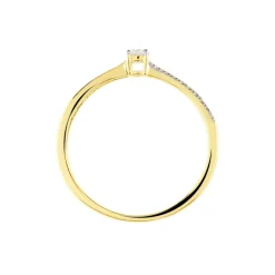 Bague Solitaire Finesse Or Jaune Diamant Diamants