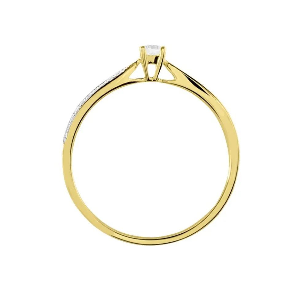 Bague Solitaire Finesse Or Jaune Diamant