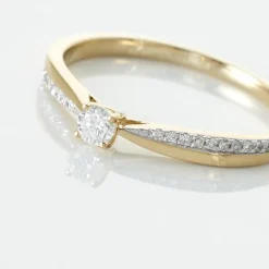 Bague Solitaire Finesse Or Jaune Diamant
