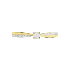 Bague Solitaire Finesse Or Jaune Diamant
