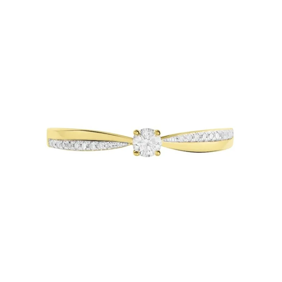 Bague Solitaire Finesse Or Jaune Diamant