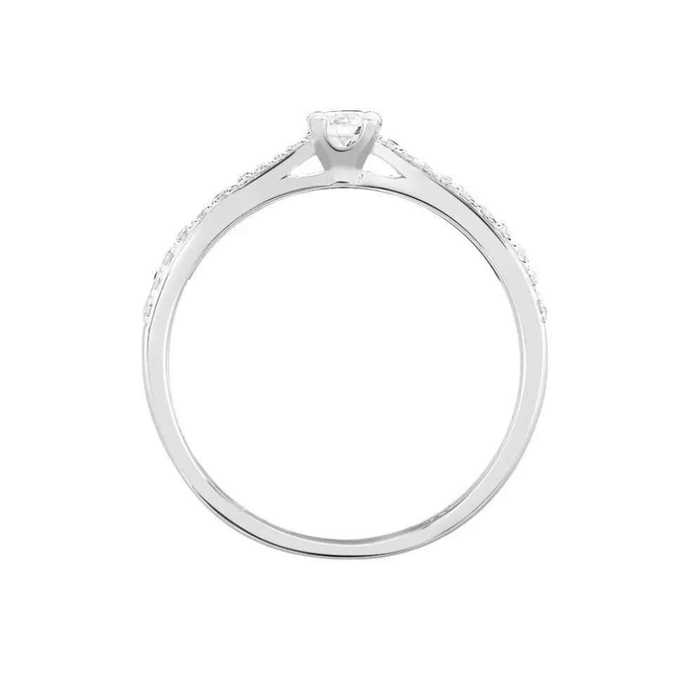 Bague Solitaire Hemera Or Blanc Diamant