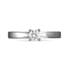Bague Solitaire Loren Or Blanc Diamant