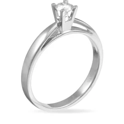 Bague Solitaire Loren Or Blanc Diamant