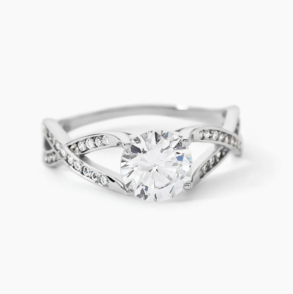Bague Solitaire Maddy Argent Blanc Oxyde De Zirconium