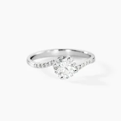 Bague Solitaire Maelane Argent Blanc Oxyde De Zirconium