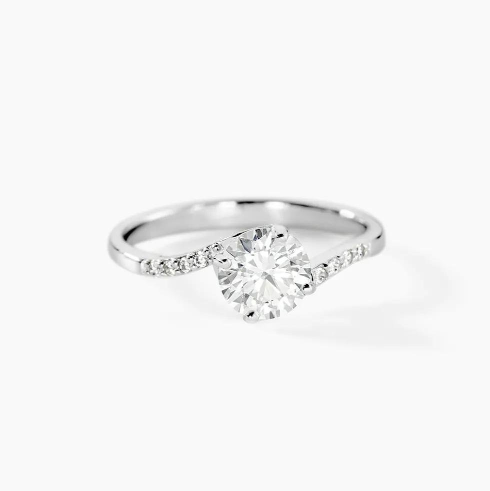 Bague Solitaire Maelane Argent Blanc Oxyde De Zirconium