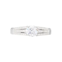 Bague Solitaire Maelline Argent Blanc Oxyde De Zirconium