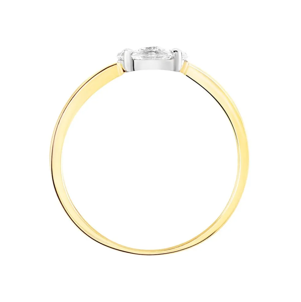 Bague Solitaire Maurena Or Jaune Oxyde De Zirconium
