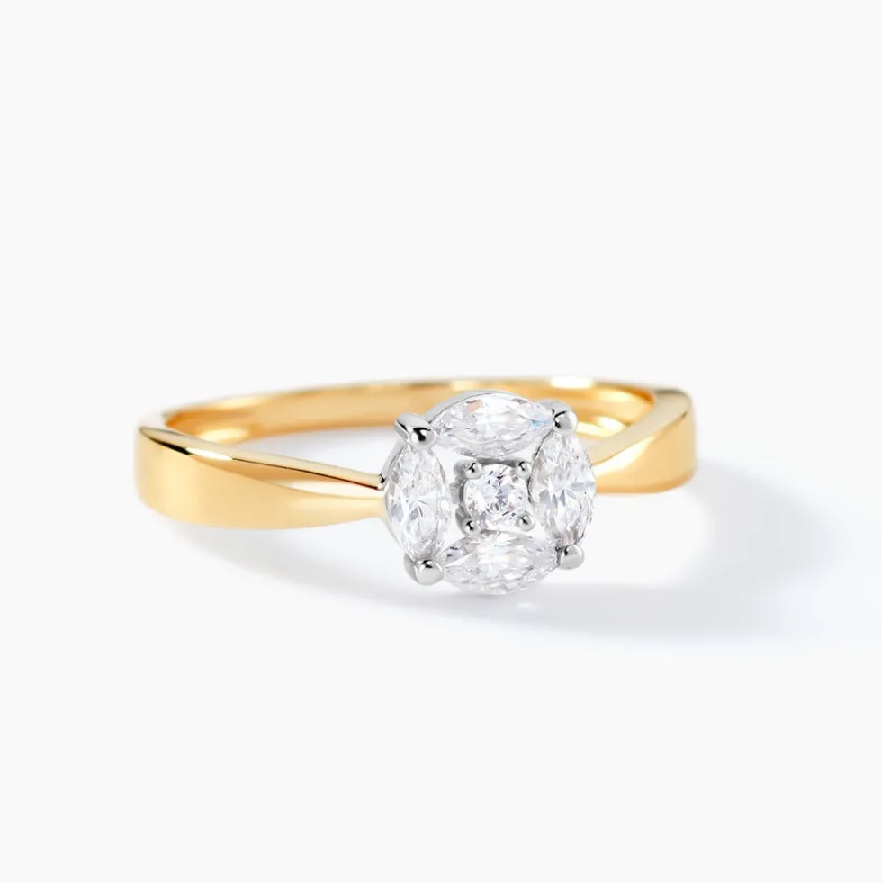 Bague Solitaire Maurena Or Jaune Oxyde De Zirconium