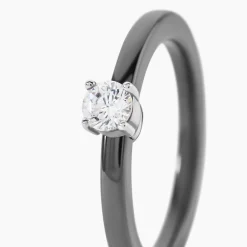 Bague Solitaire Nigelia Argent Blanc Oxyde De Zirconium