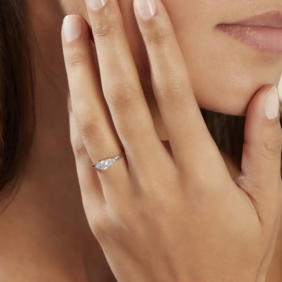 Bague Solitaire Or Blanc Neilina Diamants Synthétiques