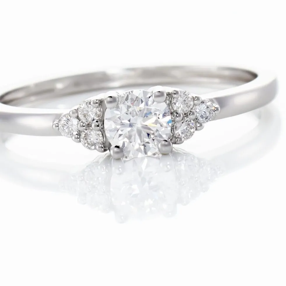 Bague Solitaire Or Blanc Neilina Diamants Synthétiques