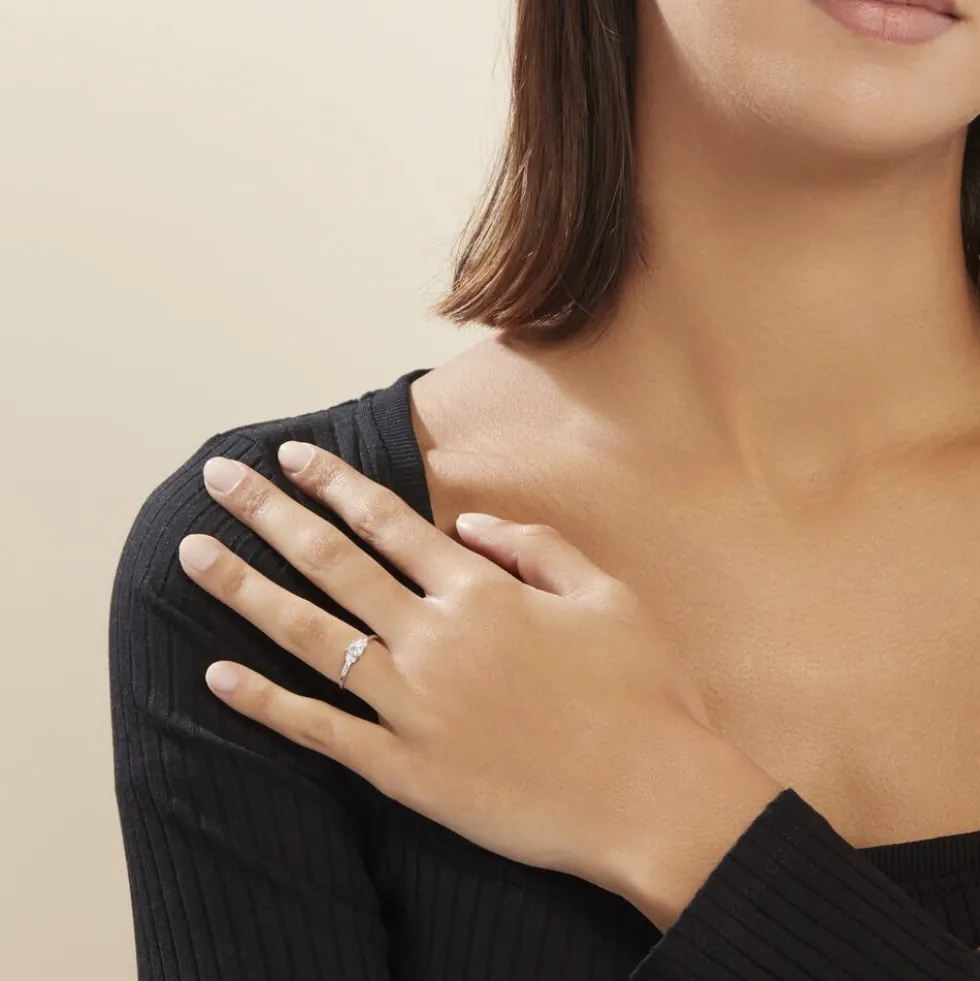 Bague Solitaire Or Blanc Neilina Diamants Synthétiques