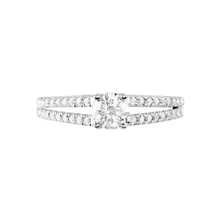 Bague Solitaire Or Blanc Neirin Diamants Synthétiques