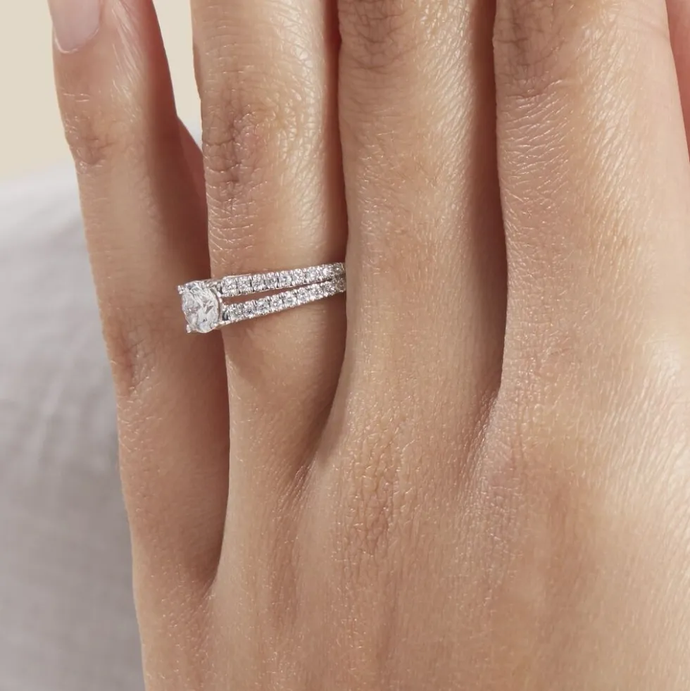Bague Solitaire Or Blanc Neirin Diamants Synthétiques