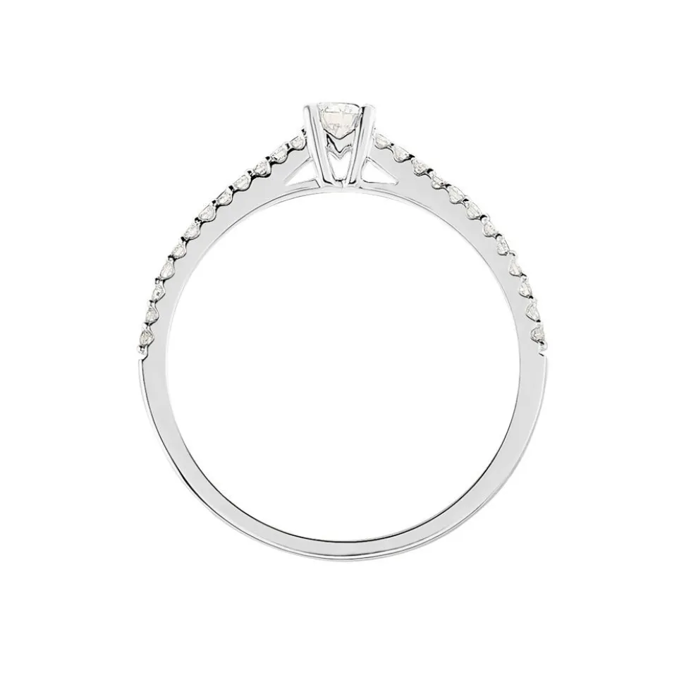 Bague Solitaire Or Blanc Nyala Diamants