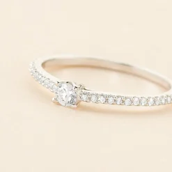 Bague Solitaire Or Blanc Nyala Diamants