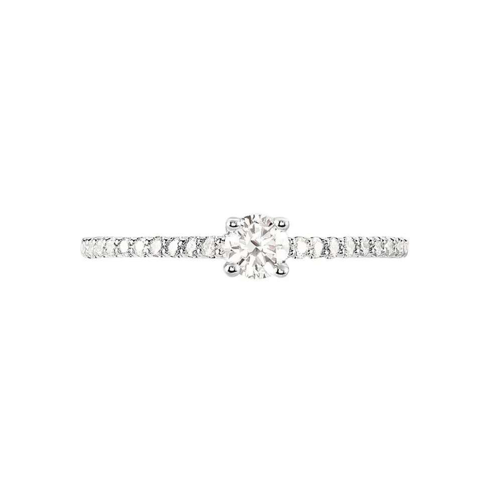 Bague Solitaire Or Blanc Nyala Diamants