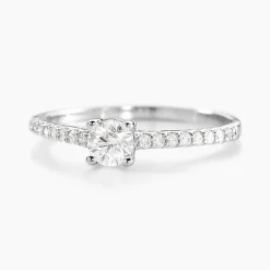 Bague Solitaire Or Blanc Nyala Diamants