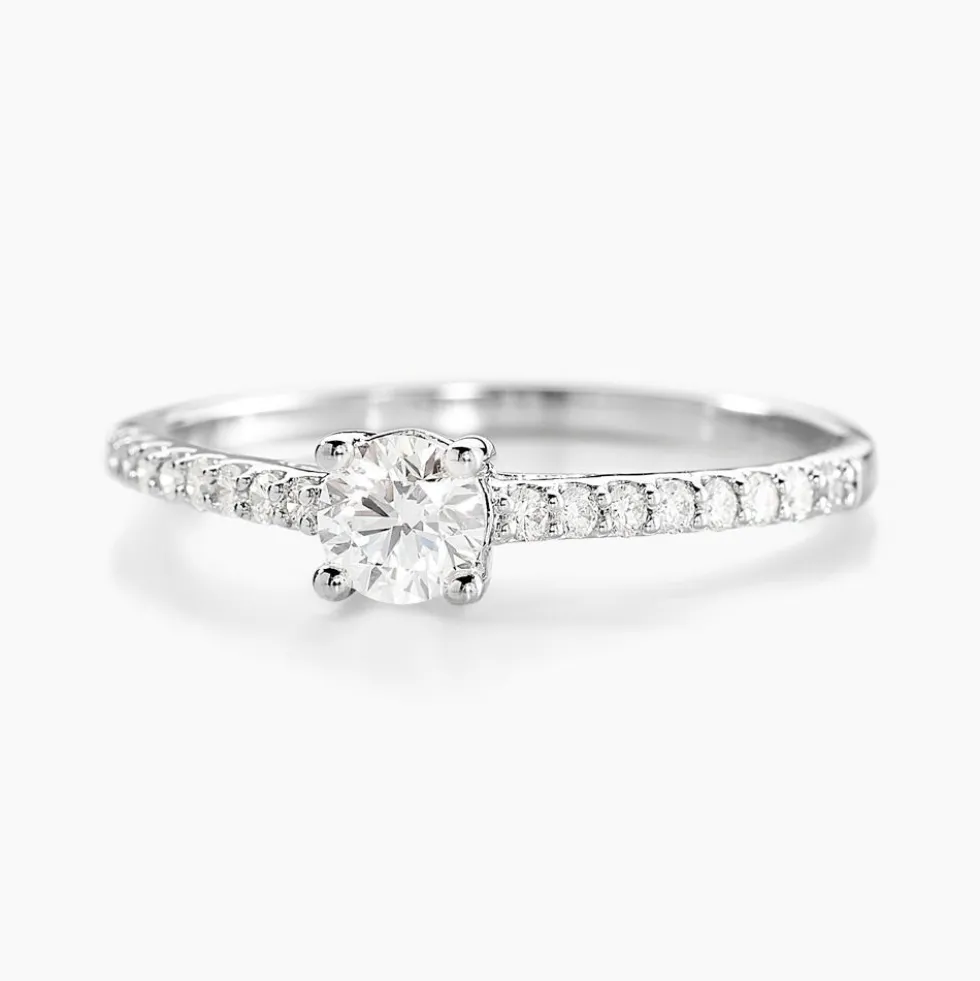 Bague Solitaire Or Blanc Nyala Diamants