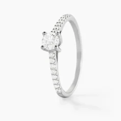Bague Solitaire Or Blanc Nyala Diamants