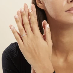 Bague Solitaire Or Blanc Nyala Diamants