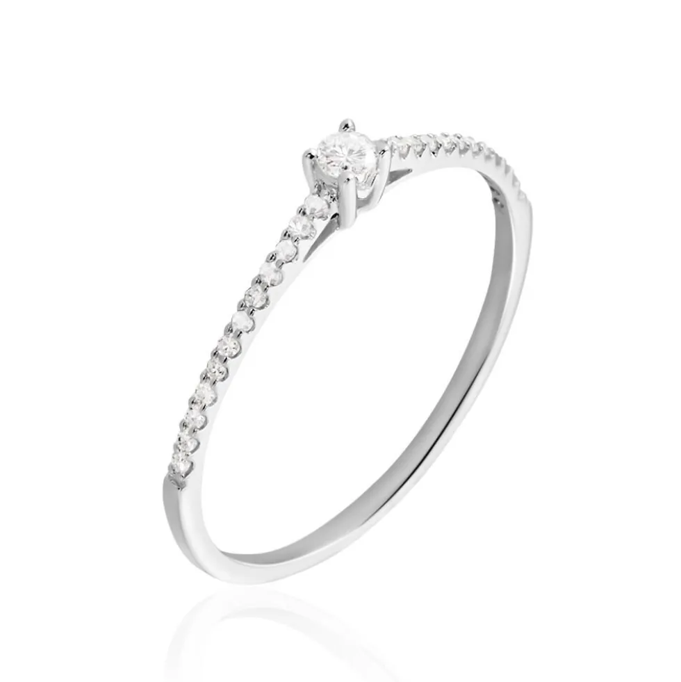 Bague Solitaire Or Blanc Nyala Diamants