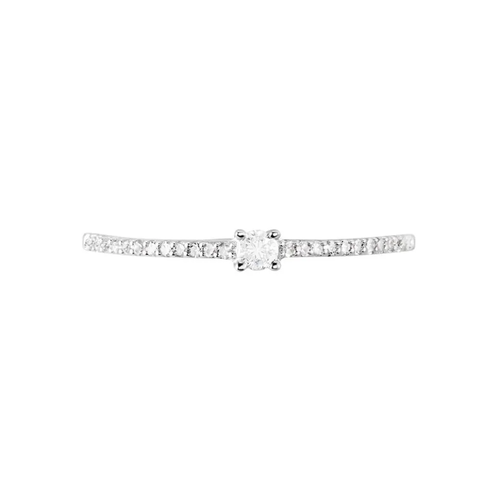 Bague Solitaire Or Blanc Nyala Diamants