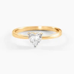 Bague Solitaire Or Jaune Idelle Oxyde De Zirconium