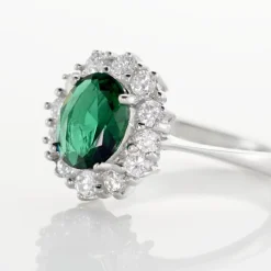 Bague Solitaire Perez Argent Blanc Oxyde De Zirconium