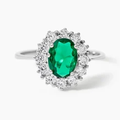 Bague Solitaire Perez Argent Blanc Oxyde De Zirconium