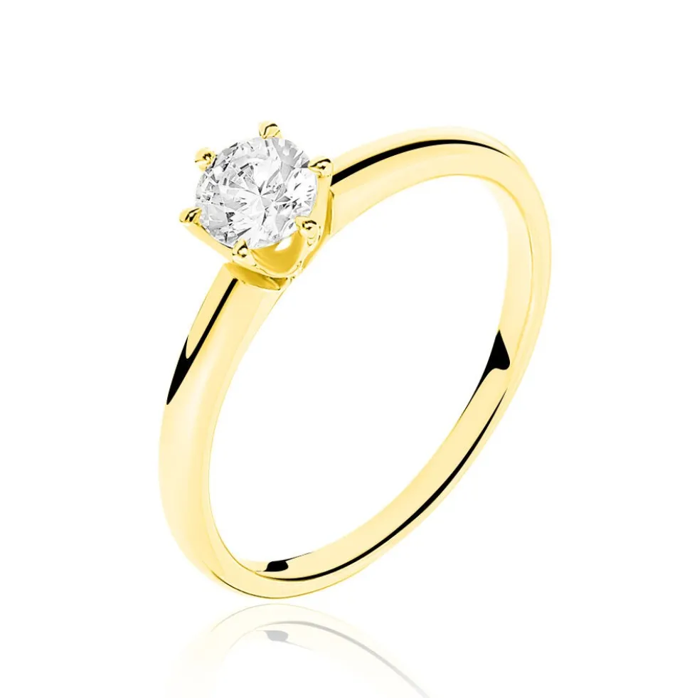 Bague Solitaire Ruken Or Jaune Diamant