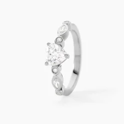 Bague Solitaire Sagan Argent Blanc Oxyde De Zirconium