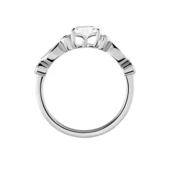 Bague Solitaire Sagan Argent Blanc Oxyde De Zirconium