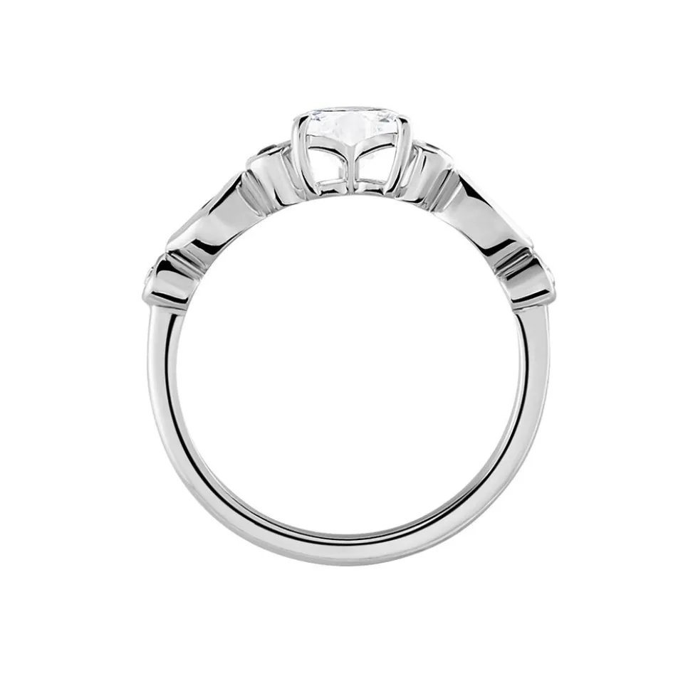 Bague Solitaire Sagan Argent Blanc Oxyde De Zirconium