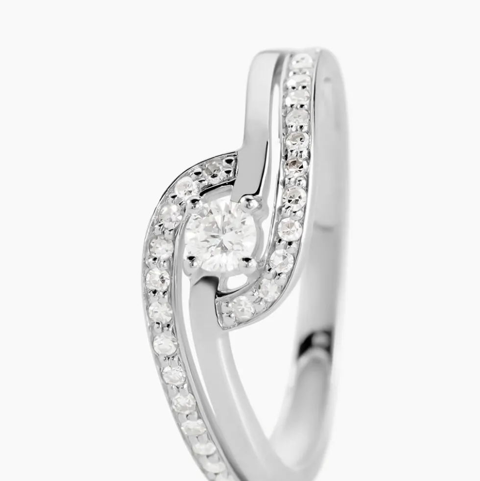 Bague Solitaire Vassilissa Or Blanc Diamant