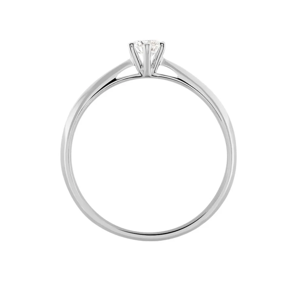 Bague Solitaire Veronika Or Blanc Diamant