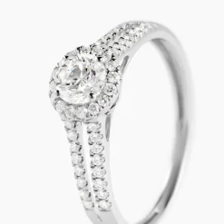 Bague Sosanna Platine Blanc Diamant Synthétique