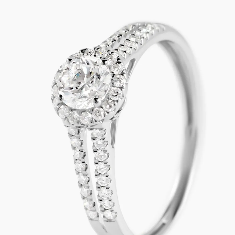 Bague Sosanna Platine Blanc Diamant Synthétique