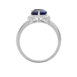 Bague Sphinx Argent Blanc Pierre Et Oxyde De Zirconium